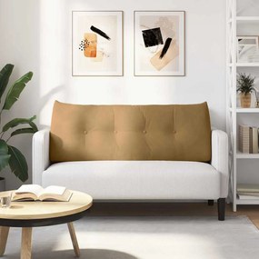 vidaXL Μαξιλάρι Πλάτης Καφέ 120 x 24 x 50 εκ Βελούδο