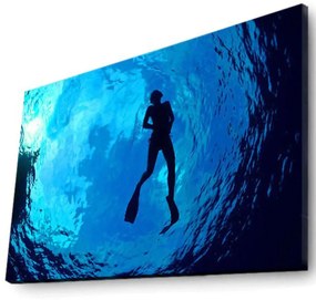 Πίνακας Καμβάς Με Φως Led 239SHN1281 70x45cm Multi Wallity Οριζόντιοι Ξύλο, Καμβάς