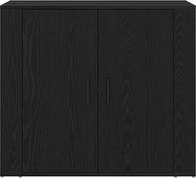 vidaXL Πλαϊνό γραφείο Μαύρη Οξυά 240 x 33 x 70 εκ. Επεξεργασμένο ξύλο