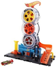 Πίστα City Με Περιστρεφόμενες Ρόδες Hot Wheels HDP02 Multi Mattel