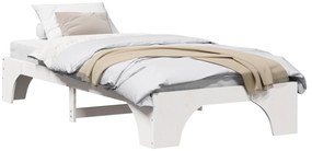 vidaXL Κρεβάτι Λευκό 80x200 cm Ξύλο Πεύκου