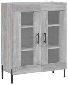 vidaXL Ντουλάπι Γκρι Sonoma 69,5 x 34 x 180 εκ. Επεξεργασμένο Ξύλο