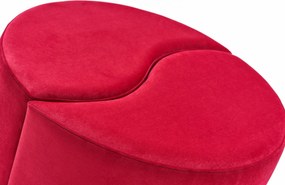 Πουφ Σκαμπό Κόκκινο ALIS 80x80x40