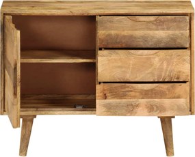 vidaXL Ντουλάπι 90 x 30 x 69 εκ. από Μασίφ Ξύλο Μάνγκο