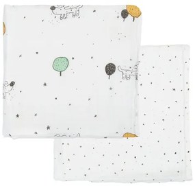 Μουσελίνες από Bamboo 2τμχ Bimbidreams Guau 120x120cm