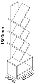 ΒΙΒΛΙΟΘΗΚΗ ARTELIBRE BADRU ΔΡΥΣ ΜΟΡΙΟΣΑΝΙΔΑ 40X19.5X150CM