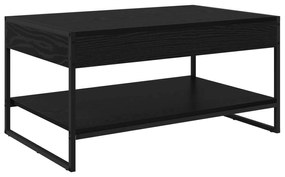vidaXL Τραπεζάκι σαλονιού Μαύρη Οξυά 80 x 50 x 40 cm