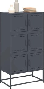 vidaXL Ντουλάπι Ανθρακί 68,5x38,5x123,5 εκ. από Ατσάλι