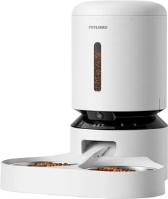 Petlibro Granary δοσομετρητής τροφής κάμερας με διπλό μπολ, 5L (λευκό)