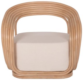 Πολυθρόνα DUCHESS C9478 Φυσικό Rattan με Εκρού Μαξιλάρι 81x59x70Y εκ. 81x59x70 εκ.