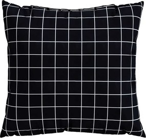 vidaXL Διασκορπισμένα Μαξιλάρια Καρό 4 pcs Μαύρη Καρώ 40 x 40 cm