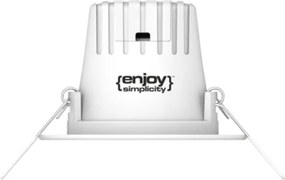 Led panel λευκό στρογγυλό χωνευτό 3.3W 230V 2700k θερμό λευκό φως 110° 250lm