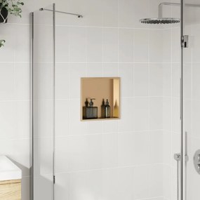 Εσοχή Ντους Βουρστ. Χρυσό 32x32x9 εκ. Αν. Ατσάλι - Χρυσό