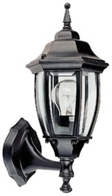 Απλίκα Φωτιστικό Τοίχου Φανάρι E27 60W IP45 HI6171BMS ACA-HI6171BMS-Μαύρο HI6171BMS