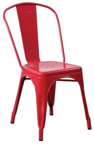 Ε5191,2 RELIX Kαρέκλα, Μέταλλο Βαφή Κόκκινο  45x51x85cm Καρέκλα Στοιβαζόμενη, , 1 Τεμάχιο