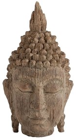 Artekko Buddha Διακοσμητικό Κεφάλι Βούδα Καφέ (11x10.9x20.3)cm - 73630