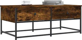 vidaXL Τραπεζάκι Σαλονιού Καπνιστή Δρυς 100x51x40 εκ. Επεξεργασμ. Ξύλο