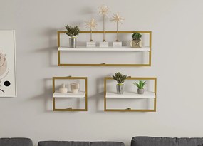 Wall Shelf Yeso - White Gold White
Gold