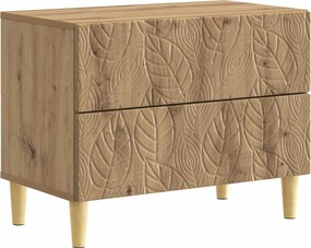 vidaXL Κομοδίνο Artisan Δρυς 62 x 34,5 x 48 εκ Επεξεργασμένο Ξύλο