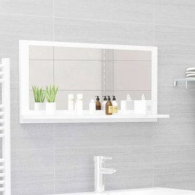Καθρέφτης Μπάνιου Λευκός 80 x 10,5 x 37 εκ. Μοριοσανίδα - Λευκό