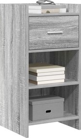 vidaXL Πλαϊνό γραφείο Γκρι Sonoma 40 x 36 x 80 εκ Επεξεργασμένο Ξύλο