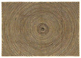 vidaXL Χαλί Φυσικό και Μαύρο 140 x 200 cm Γιούτα