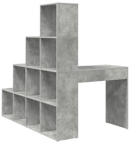 vidaXL Γωνιακό γραφείο Γκρι σκυροδέματος 101.5 x 149.5 x 149.5 εκ.