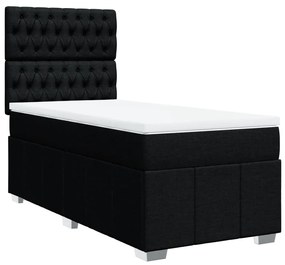 ΚΡΕΒΑΤΙ BOXSPRING ΜΕ ΣΤΡΩΜΑ ΜΑΥΡΟ 90X200 ΕΚ. ΥΦΑΣΜΑΤΙΝΟ 3293860