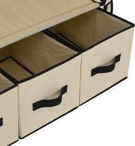 vidaXL Ντουλάπα Κρεμ 87x49x159 εκ. Ύφασμα