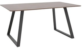 Table Winor walnut mdf-black metal legs 160x90x75cm 160x90x75 εκ.