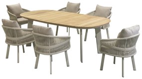 Higold Aio/D7 Taupe, Dining set of 7 pcs metax-01-00-2753 διάστ.0.0000 x 0.0000 x 0.0000