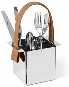 Θήκη Για Μαχαιροπίρουνα A Tavola 105033 12,7x10,2cm Inox-Brown Philippi Steel,Fabric