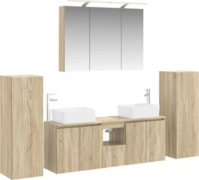 vidaXL Σετ Επίπλων Μπάνιου 6 pcs Sonoma Δρυς