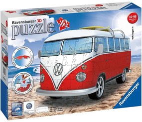Παζλ 3D 12516 Vw Bus T1 Surfer Edition 162Τμχ. Red-White Ravensburger