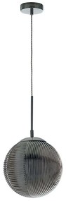 Φωτιστικό Οροφής Greenwich I-GREENWICH-G-S1 GR 1xE27 Led Φ25cm 166cm Fume Luce Ambiente Design Glass