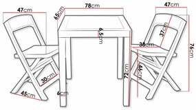 Μπαλκόνι Richardson 119, Πλαστική ύλη, 12 kg, Ανθρακί, Πλαστική ύλη | Epipla1.gr