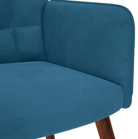 vidaXL Πολυθρόνα Relax Μπλε Βελούδινη