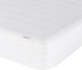 vidaXL Κρεβάτι με Στρώμα Dover Μπλε 120x200 εκ. Υφασμάτινο