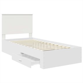 vidaXL Σκελετός Κρεβατιού Λευκό 90 x 190 cm Επεξεργασμένο ξύλο