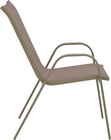 Πολυθρόνα Calan pakoworld μέταλλο σε σαμπανιζέ απόχρωση 54x74x91εκ