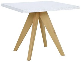 Τραπέζι Terrazzo 22-0138 90x90x75cm Terra Ceramic,Wood