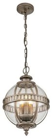 Κρεμαστό Φωτιστικό Οροφής 3xE14 IP44 Halleron Elstead Lighting KL-HALLERON-8M-BU Μπρονζέ