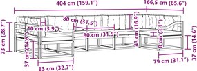 vidaXL Σειρά Καναπέ Εξωτερικού με μαξιλάρι 7 pcs Λευκό και Μπεζ