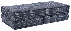 vidaXL Αρθρωτός Καναπές Γεωμετρικό 2 pcs Ινδικο 70 x 70 x 36 εκ ύφασμα