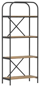 vidaXL Ράφι Βιβλίων artisan δρυς 60 x 30 x 146 εκ Επεξεργασμένο ξύλο