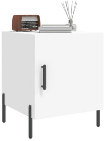 vidaXL Κομοδίνα 2 τεμ. Λευκά 40 x 40 x 50 εκ. από Επεξεργασμένο Ξύλο