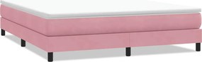 vidaXL Κρεβάτι Boxspring χωρίς Στρώμα Ροζ 180x210 εκ. Βελούδινο