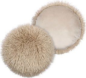 Διακοσμητικό Μαξιλάρι Μπουκλέ (Φ40x28) S-F Cozy Life Beige C0E008002