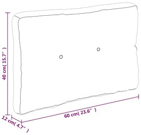 Μαξιλάρι Παλέτας Κόκκινο Καρό 60 x 40 x 12 εκ. Υφασμάτινο - Κόκκινο