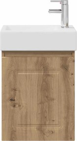 vidaXL Μονάδα μπάνιου με βρύση Artisan Δρυς 45,5 x 22,5 x 84 εκ